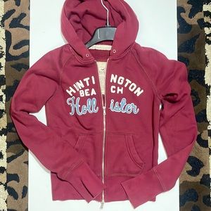 Hollister Zip Up Hoodie - Size M Medium